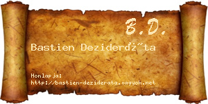 Bastien Dezideráta névjegykártya